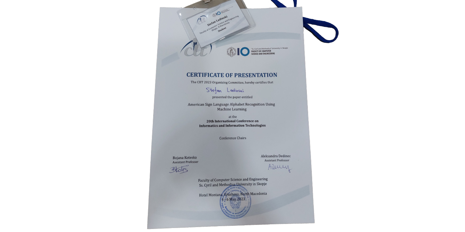 AI & Machine Learning Conference Presentation Certificate image