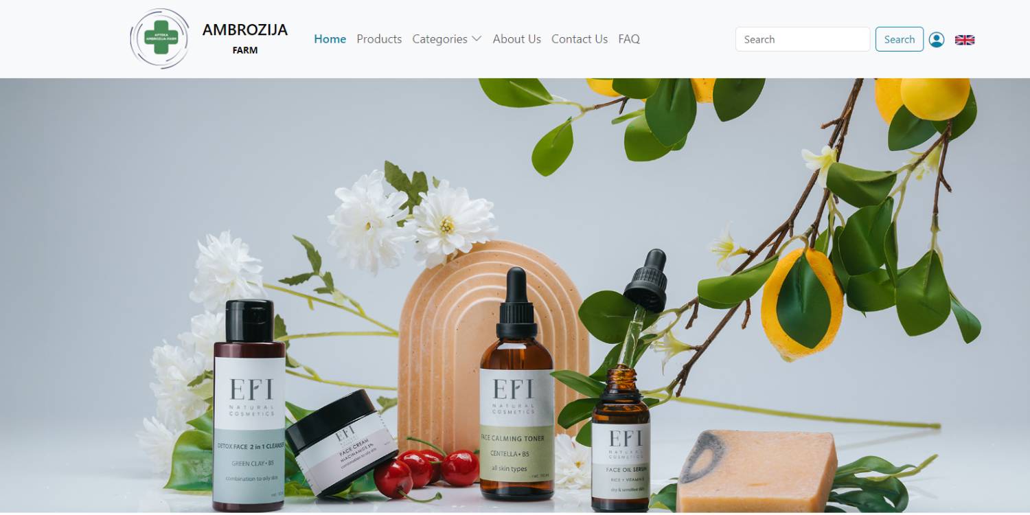 Ambrozija Farm | Pharmacy E-Commerce Platform project preview