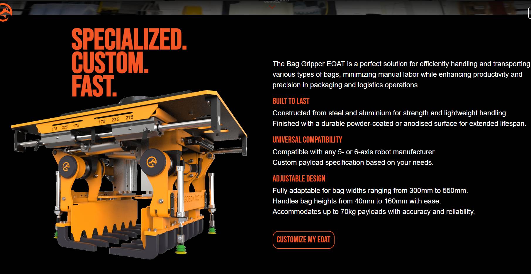 Fox Precision | EOAT & Robotics Business Website supporting image 4