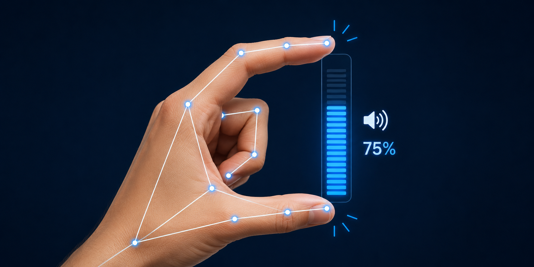 System Volume Control with Hand Gestures project preview
